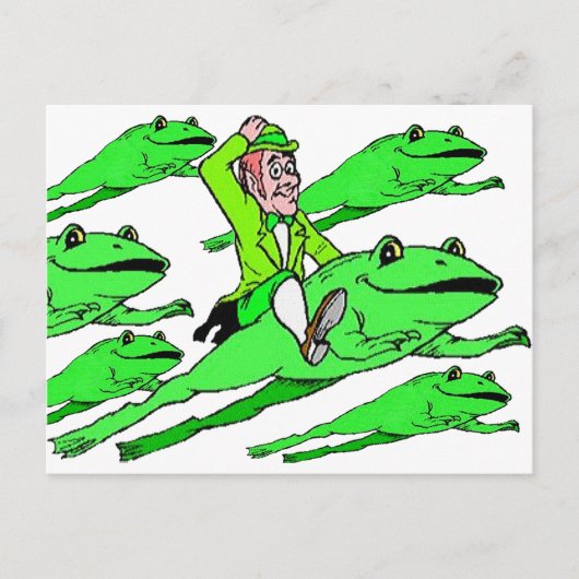 Ein Frosch am St. Patrick's Day Postkarte (Vorderseite)