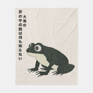 Ein Frosch in einem Brunnen weiß nichts vom großen Fleecedecke