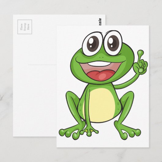 ein Frosch Postkarte (Vorne/Hinten)