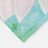 Ein Frosch springt in die Teichillustration Fleecedecke (Ecke)