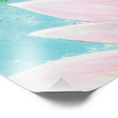 Ein Frosch springt in die Teichillustration Fotodruck (Ecke)