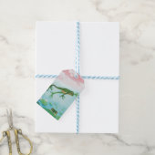 Ein Frosch springt in die Teichillustration Geschenkanhänger (Mit Garn)