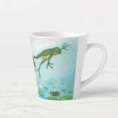 Ein Frosch springt in die Teichillustration Milchtasse (Rechts)