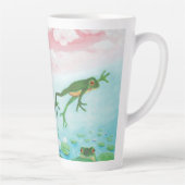 Ein Frosch springt in die Teichillustration Milchtasse (Rechts)