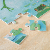 Ein Frosch springt in die Teichillustration Puzzle (Seite)
