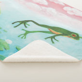 Ein Frosch springt in die Teichillustration Sherpadecke (3/4)