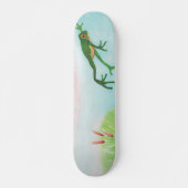 Ein Frosch springt in die Teichillustration Skateboard (Vorne)