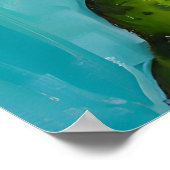 Ein Frosch trägt eine Brille und bläst eine rosa B Poster (Ecke)