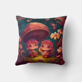 Ein Frosch und seine Firma spielen um Pfeiler heru Kissen (Rückseite)