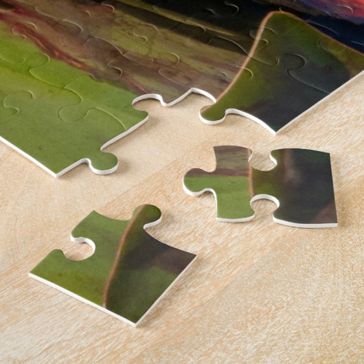 Ein Frosch unter einer Nnuphar-Blüte Puzzle (Seite)
