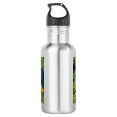 Ein Frosch unter einer Nnuphar-Blüte Trinkflasche (Rückseite)