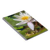 Ein Frosch unter einer Seeroseblume Notizblock (Rechte Seite)