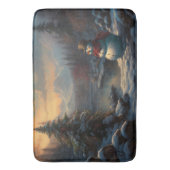 Ein frostiger Empfang | Jolly Snowman Christmas Badematte (Vorderseite Vertikal)