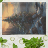 Ein frostiger Empfang | Jolly Snowman Christmas Geschirrtuch (Gefaltet)