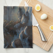 Ein frostiger Empfang | Jolly Snowman Christmas Geschirrtuch (Viertel Falte)