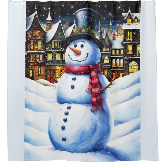 EIN FROSTY CHRISTMAVE DUSCHVORHANG (Vorderseite)