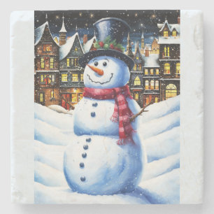 EIN FROSTY CHRISTMAVE STEINUNTERSETZER