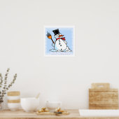 Ein Frosty Snowman Poster (Küche)