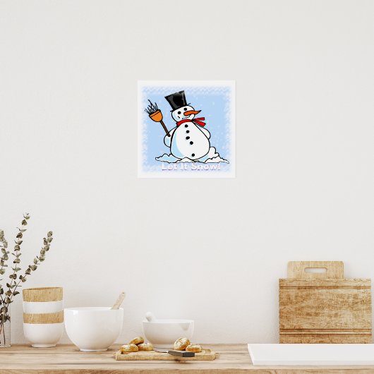 Ein Frosty Snowman Poster (Küche)