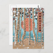 Ein Frühaufsteher erhält drei Glücksmaßstäbe Postkarte (Vorne/Hinten)