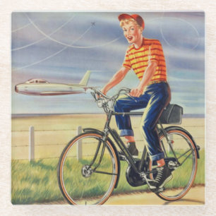 Ein früher amerikanischer Fahrrad-Coaster von Bicy Glasuntersetzer