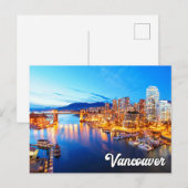 Ein früherer Abend über Vancouver, British Columbi Postkarte (Vorne/Hinten)