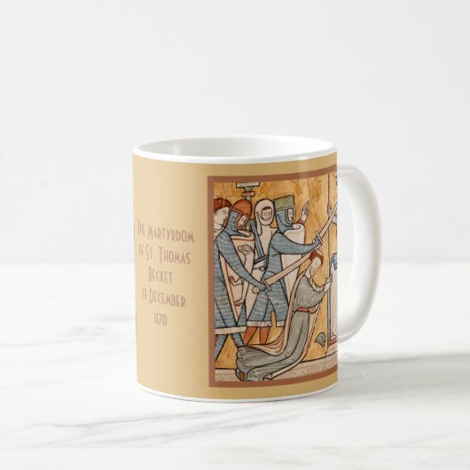 Ein früheres Martyrium von St. Thomas Becket in Ar Kaffeetasse (VorderseiteRechts)