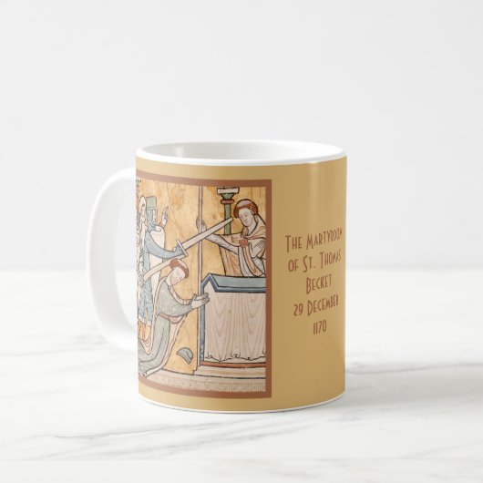 Ein früheres Martyrium von St. Thomas Becket in Ar Kaffeetasse (Vorderseite Links)