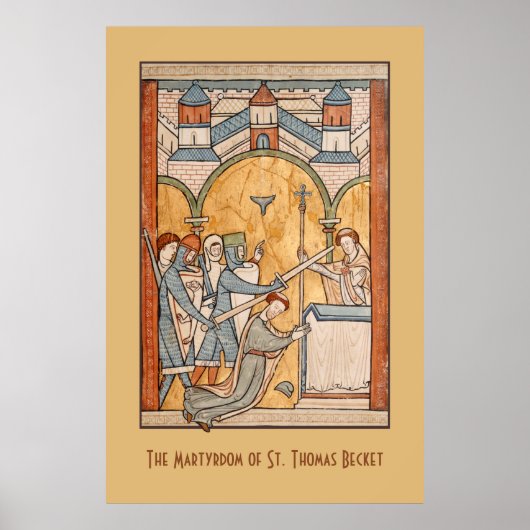 Ein früheres Martyrium von St. Thomas Becket in Ar Poster (Vorne)