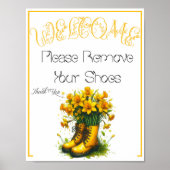 Ein Frühling Bitte Schuhe Entfernen Schild (Vorne)