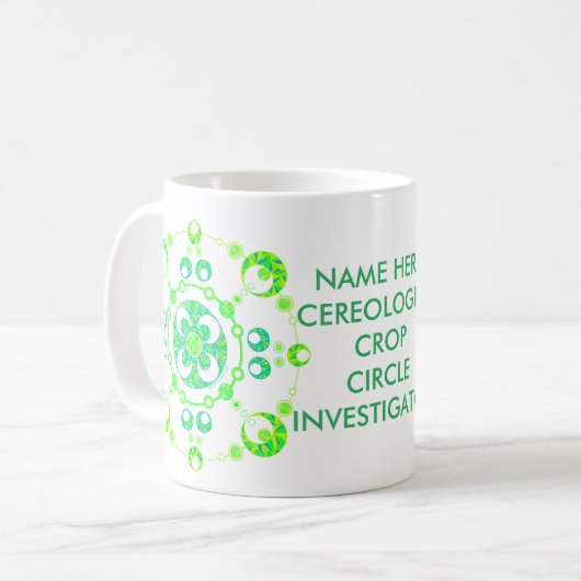 Ein Frühlings-Ernte-Kreis Paranormal Kaffeetasse (Vorderseite Links)