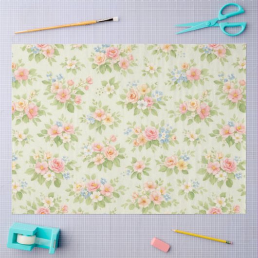 Ein frühlingshaftes Blumendesign #11 Seidenpapier (Basteln)