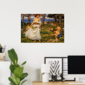 Ein Frühlingslied von John William Waterhouse Poster (Heimbüro)