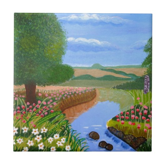 Ein Frühlingsstrom Fliese (Vorderseite)