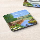 Ein Frühlingsstrom Getränkeuntersetzer (Linke Seite)