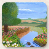 Ein Frühlingsstrom Getränkeuntersetzer (Vorderseite)