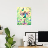 Ein Frühlingstag Blume Fee Art Poster (Heimbüro)