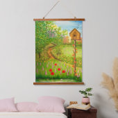 Ein Frühlingstag Wandteppich Mit Holzrahmen (Schlafzimmer)