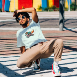 Ein Fuchs, der ein BMX-Rad fährt T-Shirt