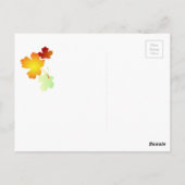 EIN FUCHS im FALL Postkarte (Rückseite)