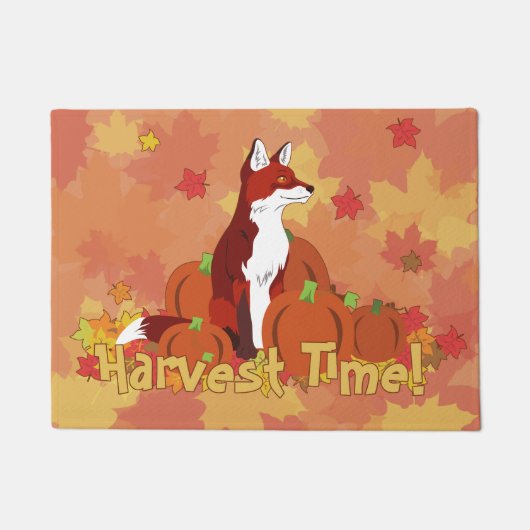 Ein Fuchs im Pumpkin Patch (Ernte Zeit!) Fußmatte (Vorderseite)