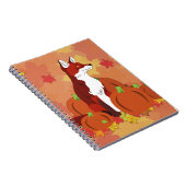 Ein Fuchs im Pumpkinpflaster Notizblock (Rechte Seite)