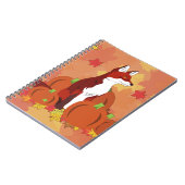 Ein Fuchs im Pumpkinpflaster Notizblock (Linke Seite)