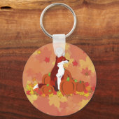 Ein Fuchs im Pumpkinpflaster Schlüsselanhänger (Vorderseite)