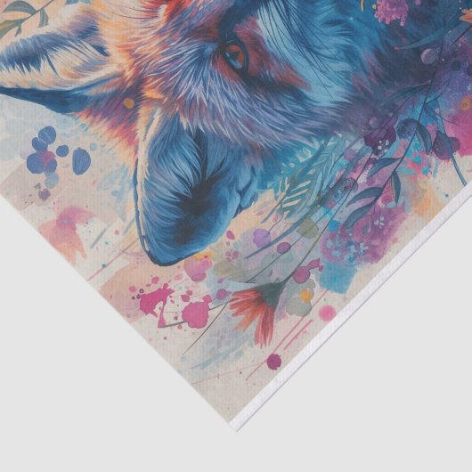 Ein Fuchs in den Blume Seidenpapier (Ausschnitt)