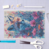 Ein Fuchs in den Blume Seidenpapier (Handwerk)