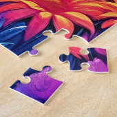 Ein Fuchs in einem farbenfrohen Feld von Blume. Puzzle (Seite)
