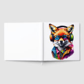 Ein Fuchs in Kopfhörern und Brillen Gästebuch (Voll)