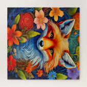 Ein Fuchs und Blume Puzzle (Horizontal)