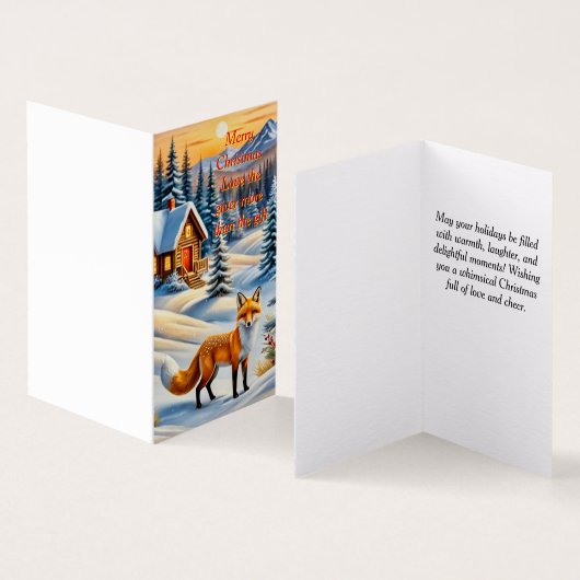 Ein Fuchs und eine gemütliche Hütte (Innenseite und Außenseite)